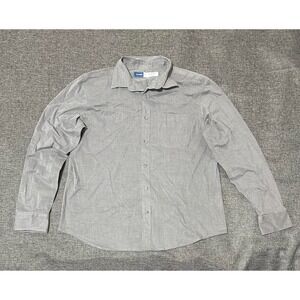 Old‎ Navy Regular Fit Men's L Gray Long Sleeve Shirt